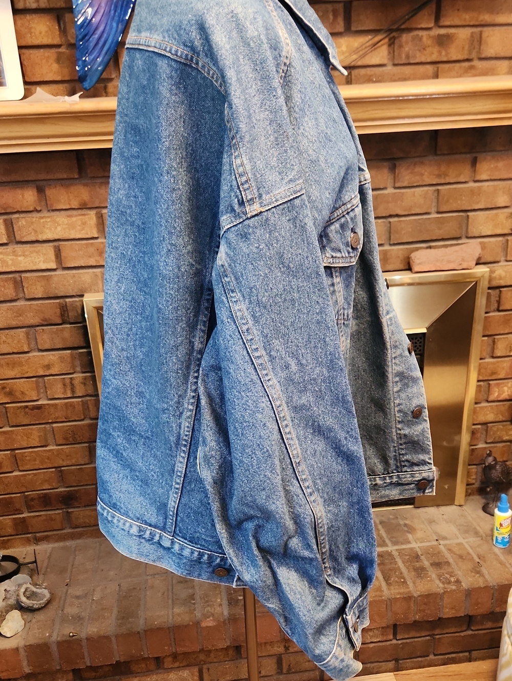 Levi's Blue Denim Vintage Trucker Jacket 80's Tall XXL 6 Pockets - Picture 12 of 14